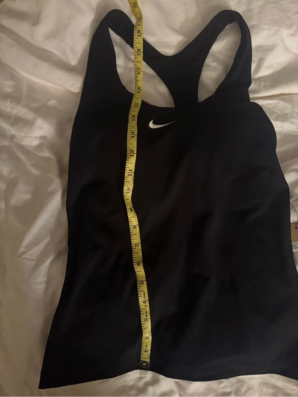 NWT Nike Black Racerback Tank with White Swoosh